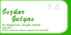oszkar gulyas business card