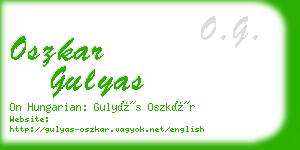 oszkar gulyas business card